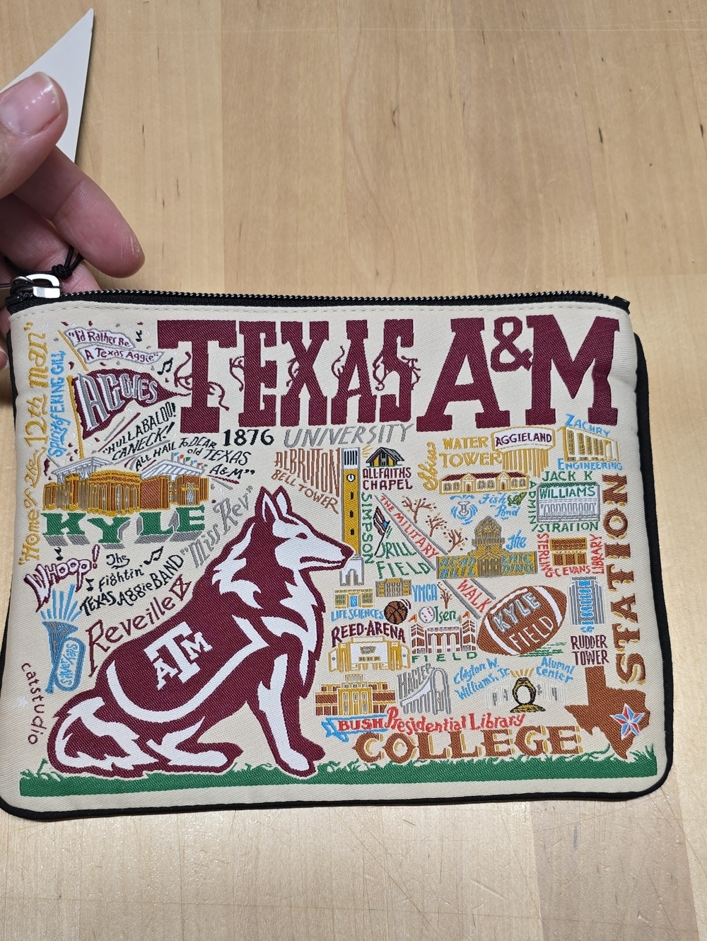 {Catstudio} NWT Texas A&M University Collegiate Zip Pouch